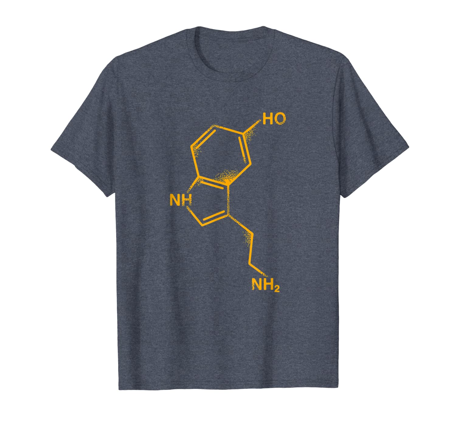 

happiness serotonin chemistry science t shirt, White;black