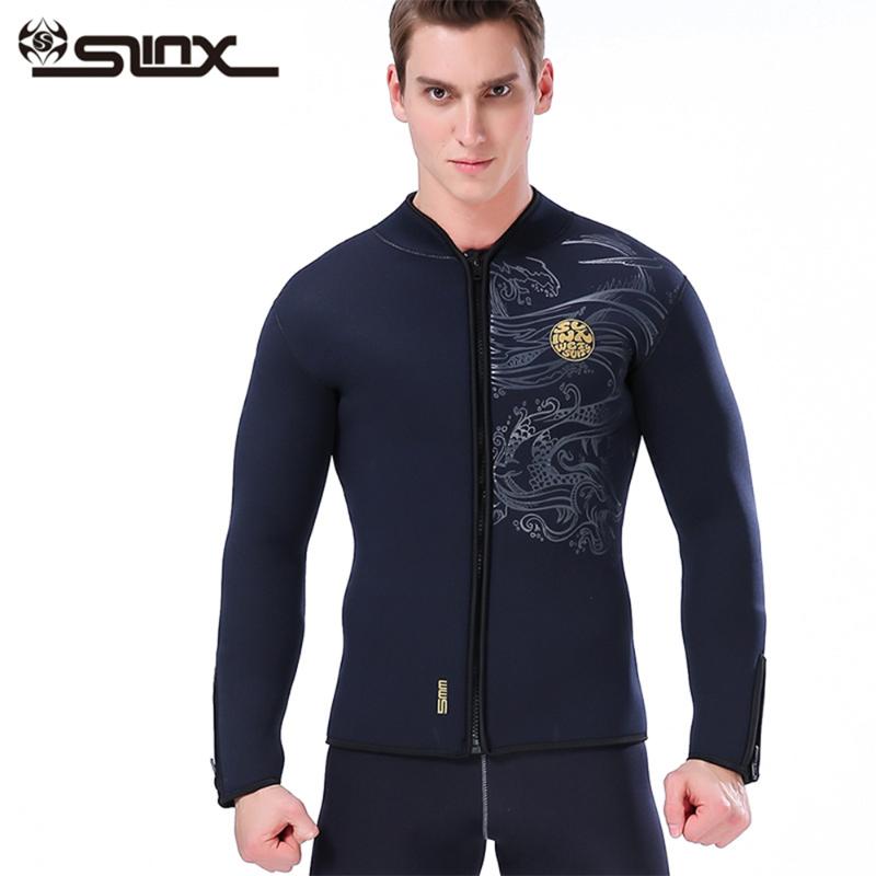 

Warm Neoprene Long Sleeve Wetsuit For Men Front Zipper Jacket Top Surf Scuba Diving Swimming Snorkeling Surfing One-Piece Suits