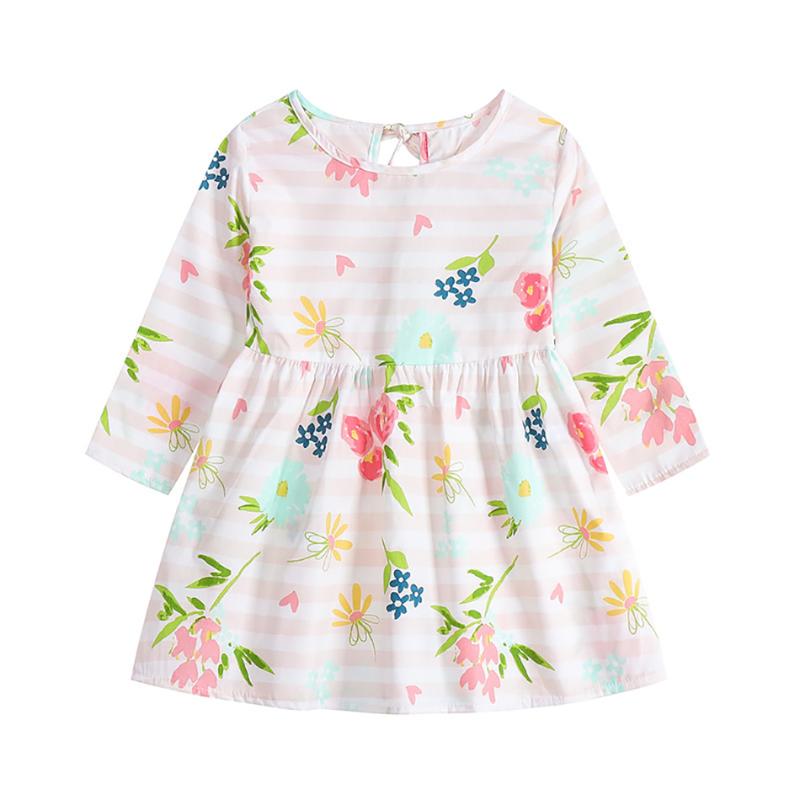 

Girl's Dresses Infant Baby Girls Clothing Children's Floral Princess 2021 Spring Long Sleeve Cute Kids Casual Cotton Clothes 6M-4Y, 04