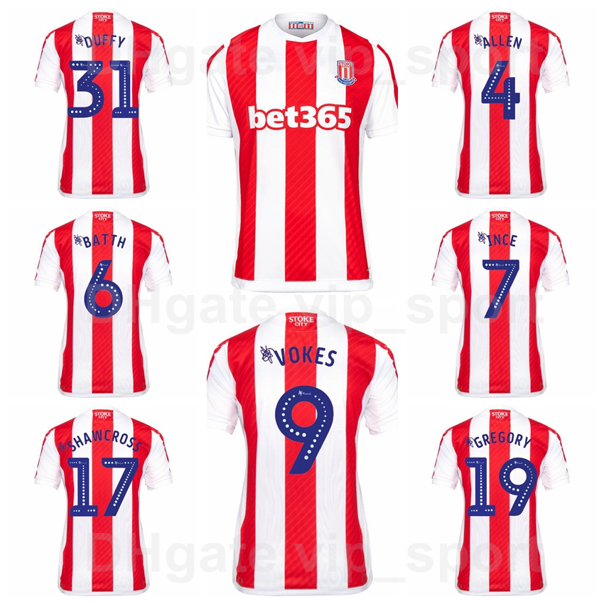 

2021 2022 Soccer Stoke City Jersey 22 SURRIDGE 25 POWELL 9 FLETCHER 10 CAMPBELL 18 BROWN 30 MCCLEAN 7 CLUCAS 15 THOMPSON 36 SOUTTAR Football Shirt Kits Size -XXL, Red