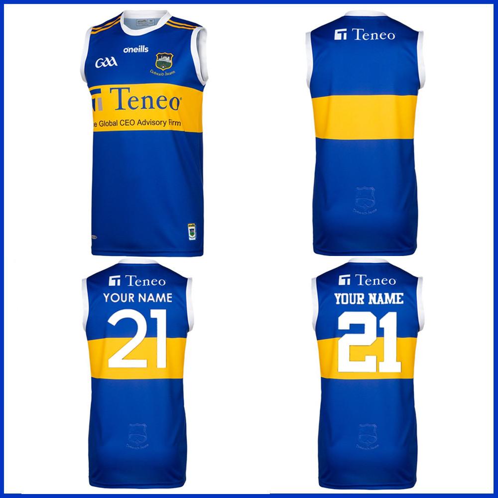 

2021 Tipperary GAA Vest Home Jersey 2021/22 IRELAND TIPPERARY SINGLET TRAINING RUGBY JERSEY size S--3XL, Name and number
