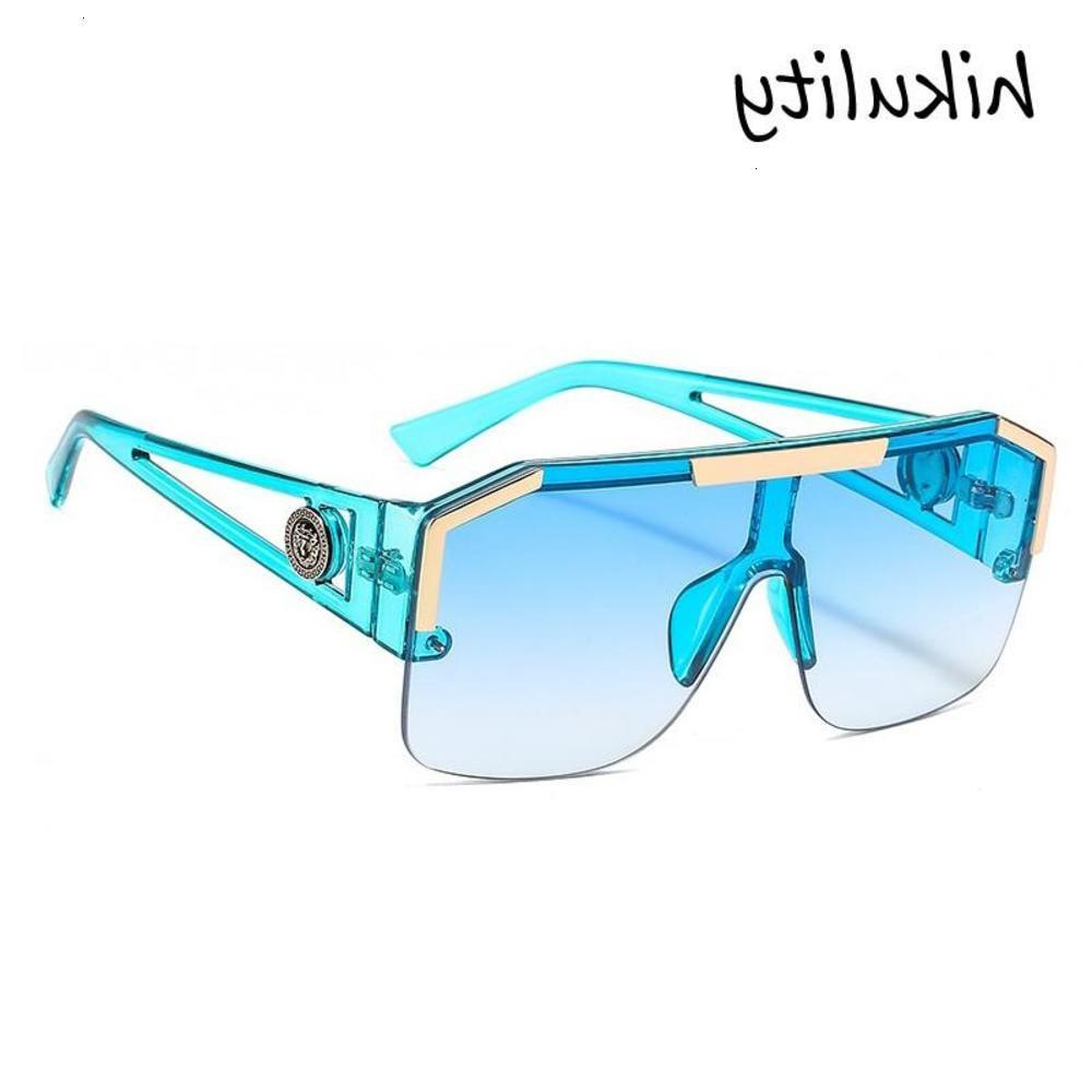 

sunglasses 2021 Brand One Piece Shield Sunglasses For Women Vintage Oversized Gradient Blue Black Sun Glasses Men Hip Hop Eyewear Uv400