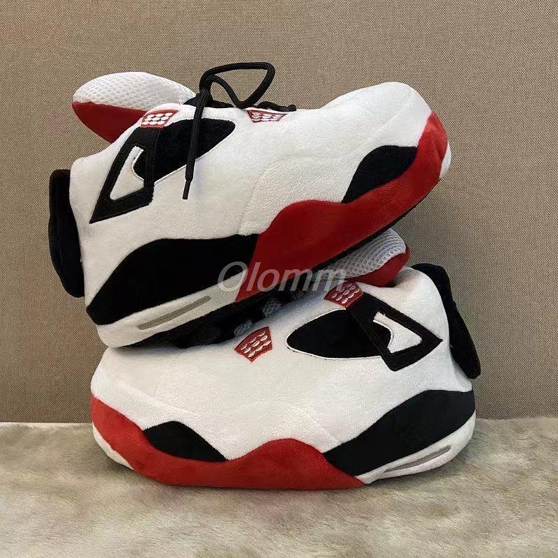 

36-45 Basketball Slipper Winter Slippers Women Sneaker Home Men/Women House Floor Sliders Funny Indoor Slides, Black