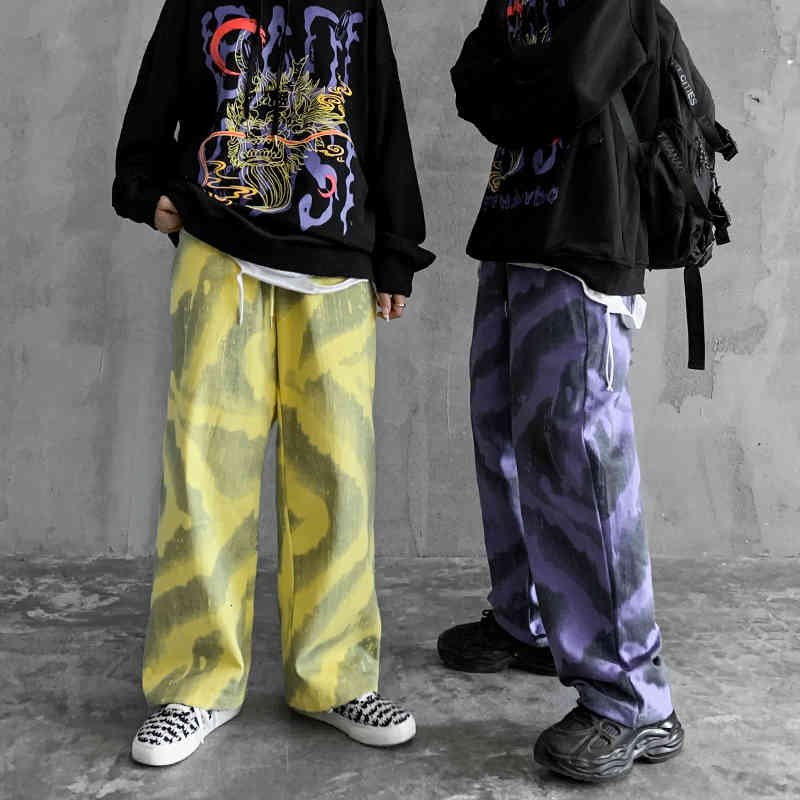 

Men's Pants Hip Hop Cargo joggers Sweatpants Overalls Loose Streetwear Harem Women Fashions Trousers Drop 4XQL, Yellow