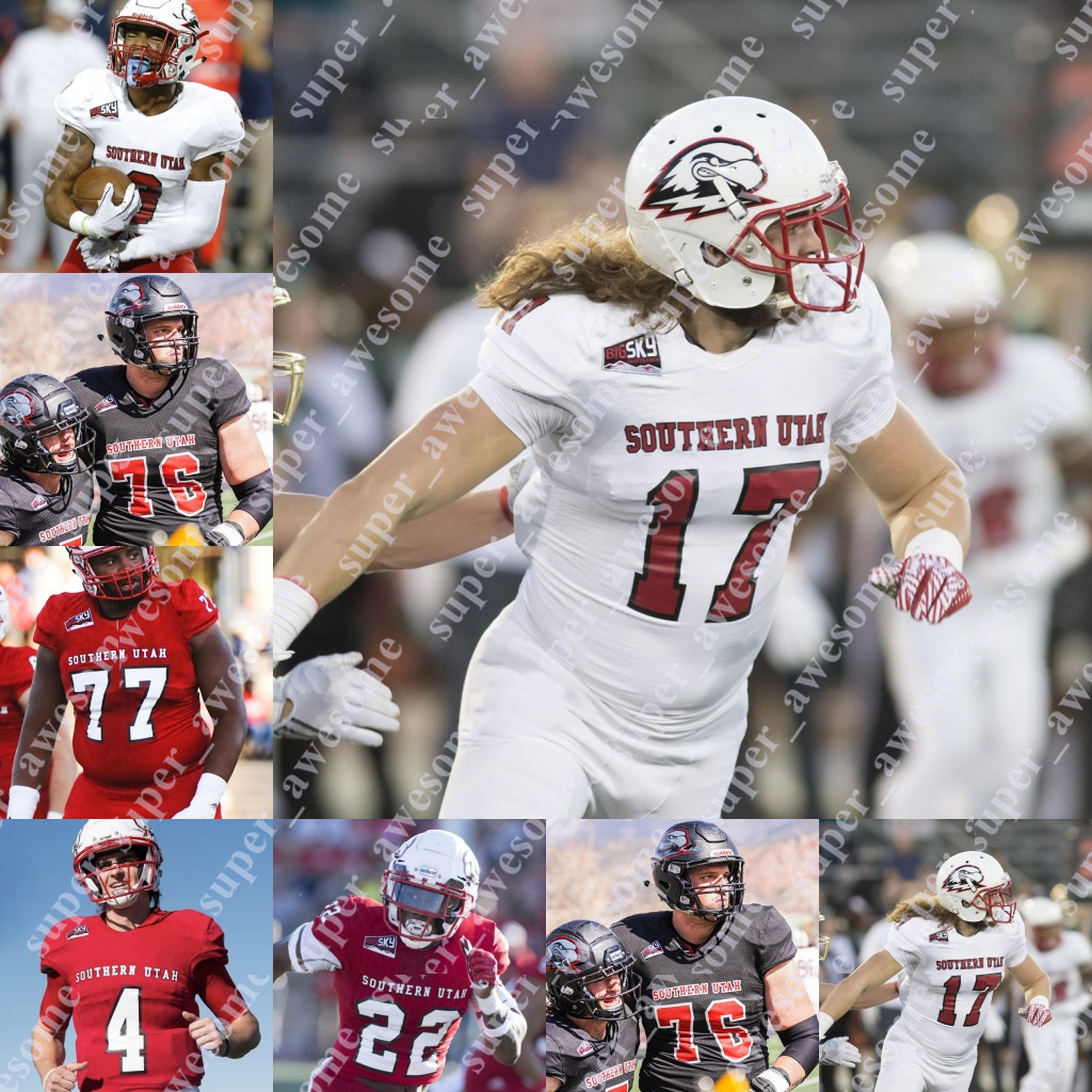

NCAA Southern Utah Football Jersey Justin Miller Karris Davis David Moore III Phillip Brown Isaiah Williams Ethan Bolingbroke Stanley Jayden Clark Tyler Skidmore, White