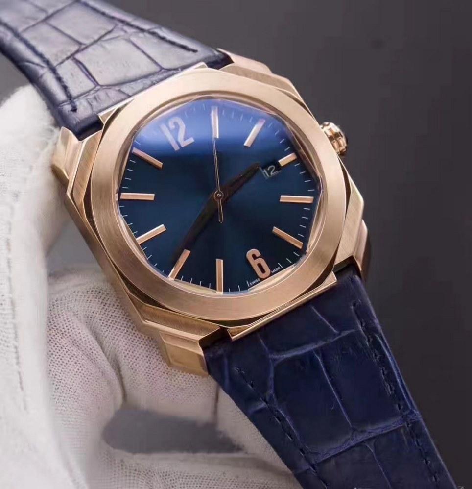 

Leisure luxury watch men 42mm Quartz watches 1905 tick movement OCTO have Battery watches leather stainless steel, Only water proof