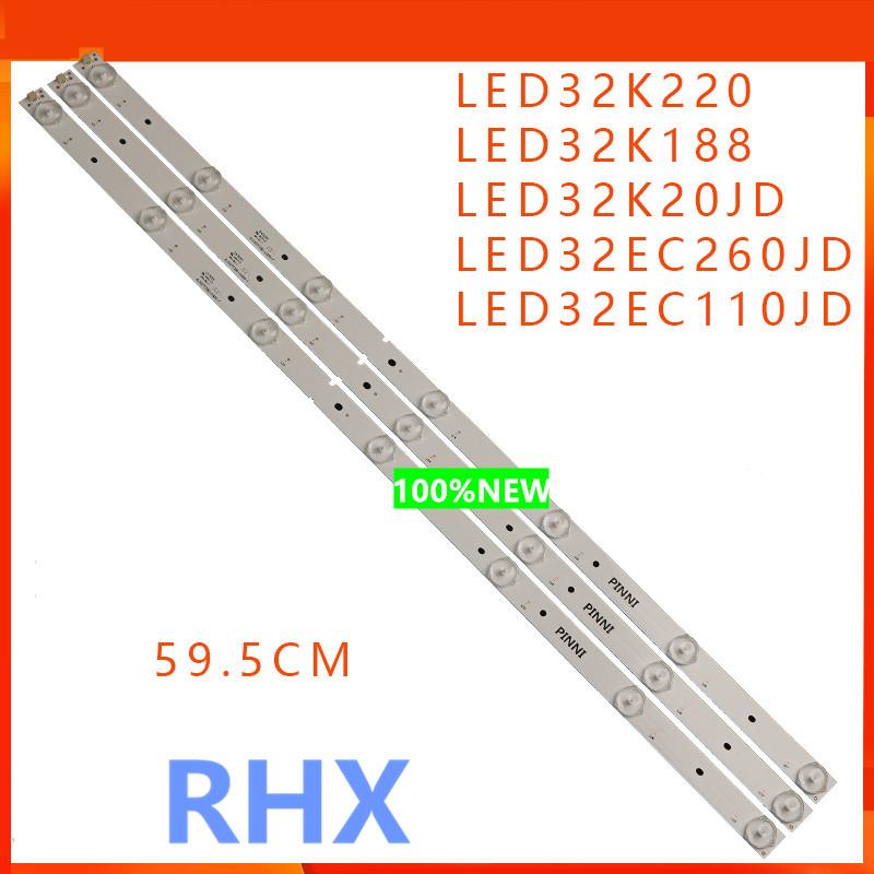 

Projector Lamps LED Backlight Strip For Hisense LED32K20JD 32H166 32K188 HD315DH-B21_3x7 1136774 7LED 59.5CM 3V 100%