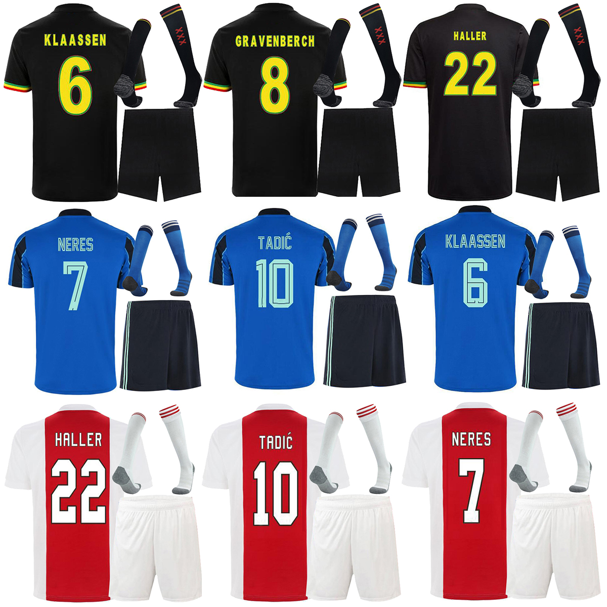 

21 22 TADIC BERGHUIS GRAVENBERCH Soccer Jersey Amsterdam KUDUS BLIND HALLER NERES CRUYFF KLAASSEN LITTLE BIRDS Men +kids Kits socks football shirt, Green