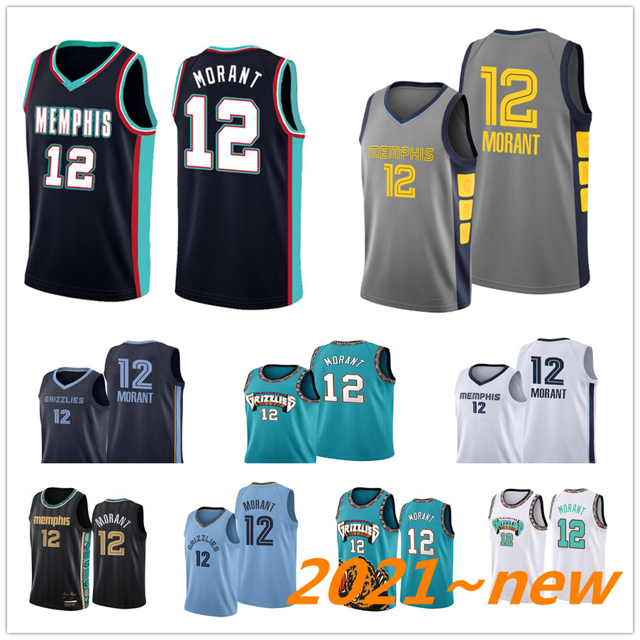 

2021 Basketball Jerseys Ja Morant Jaren Jackson Jr. Memphis Grizzlies Men Edition Swingman Jersey White, Black;red