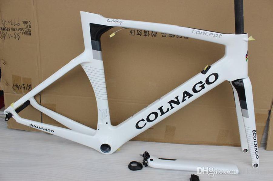 

colnago concept 6 color choise white black carbon fiber frame 2018 road bike frame carbon fiber framset racing bicycle BB30/BB68 adapter
