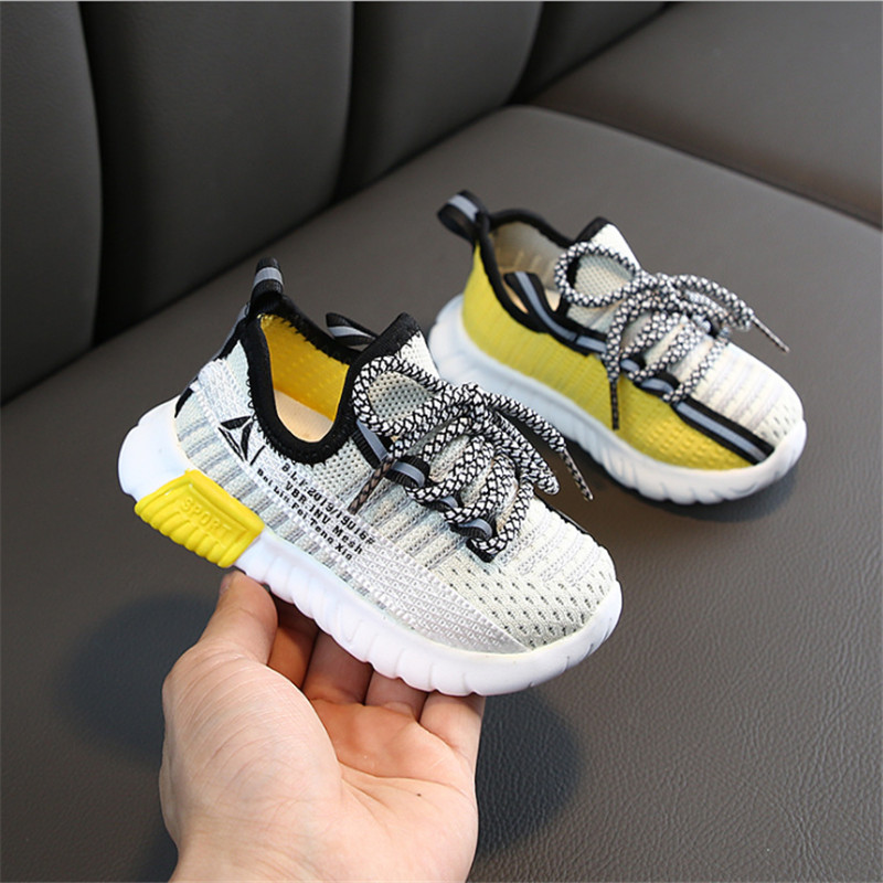

Autumn Children Sneakers Shoes Boys Girls Sport Shoes Breathable Infant Shoes Soft Bottom Non-slip Casual Kids, Black