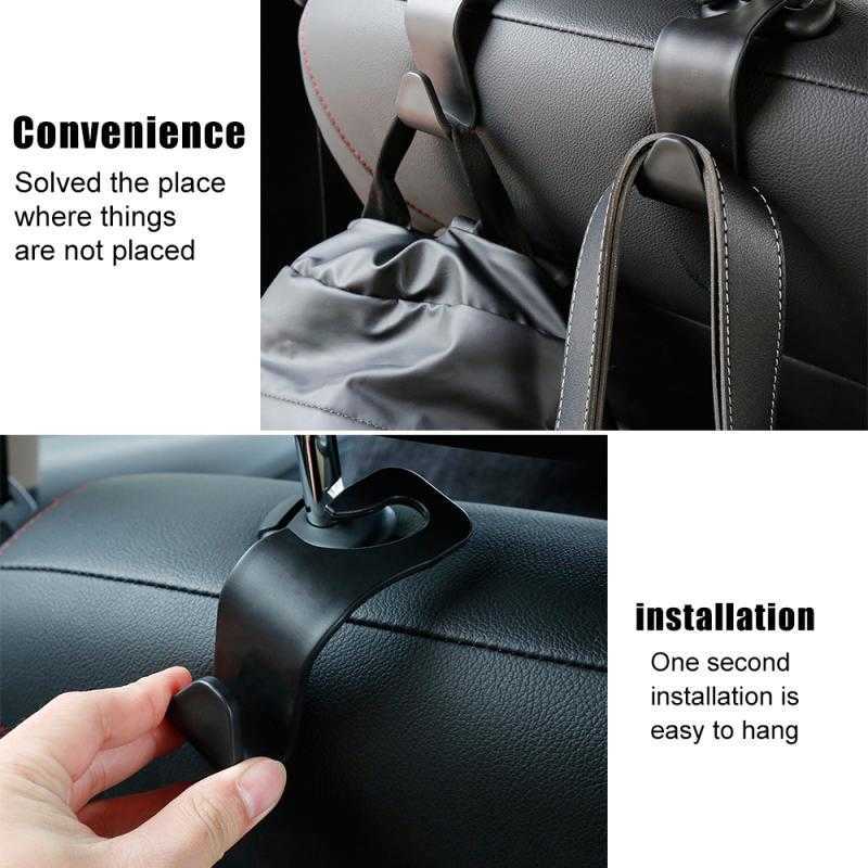 

3PCS Car Seat Back Storage Hook 4Pcs Vehicle Headrest Organizer Hanger Storage Hook For Groceries Bag Handbag Car Accessories