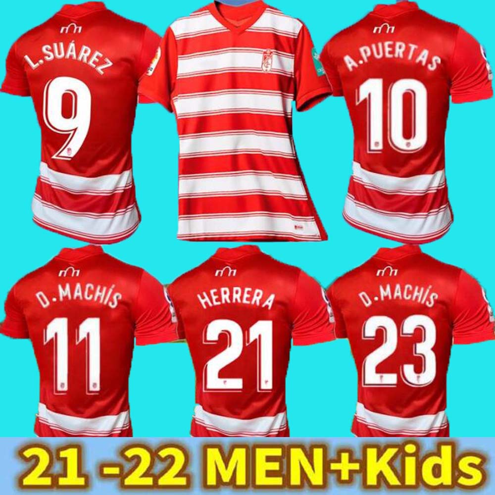 

21 22 Granada CF Soccer Jersey Molina Soro Germán L. Suárez A. Puertas 2021 2022 Domingo D. D. MACHIS AZEEZ C.NEVA HOGAR ALEJADA 3RD MEN Men's Custom Soccer Uniforms Tops, 21/22 home