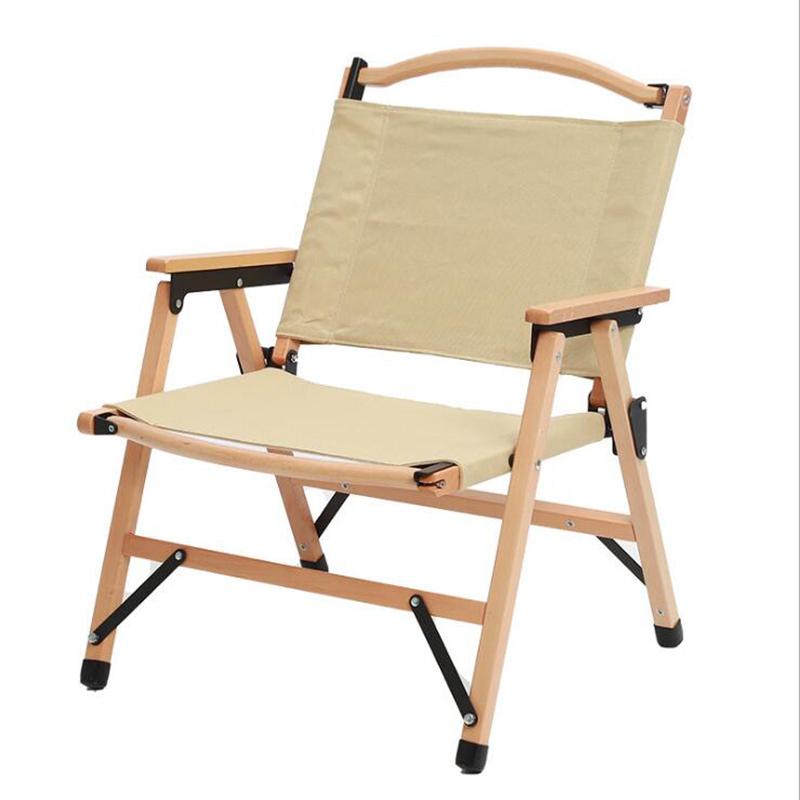 

Outdoor Camping Wooden Chair Folding Portable Fishing Foldable Picnic BBQ Relax Chairs Aluminum Wood Grain Nap Beach Accessories