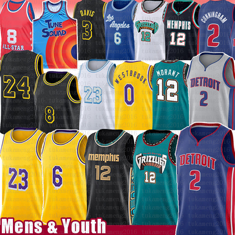 

Ja 12 Morant Cade 2 Cunningham Russell 0 Westbrook Basketball Jersey Anthony Los 23 6 Angeles 3 Davis Carmelo 7 Anthony 8 32 34 manba Alex 4 Caruso Lebron Mens Youth Kids, Mens jersey