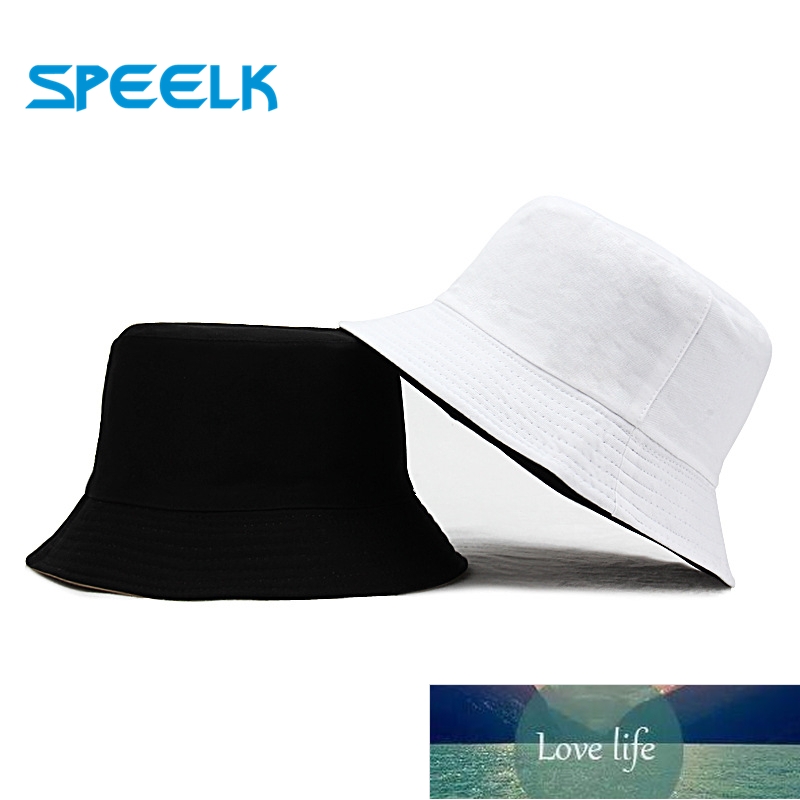 

New Unisex Sun Hats Women Summer Double Side Bucket Hat Men Pure Color Panama Fedoras Outdoor Fisherman Hat Visor Basin Cap Factory price expert design Quality Latest, White