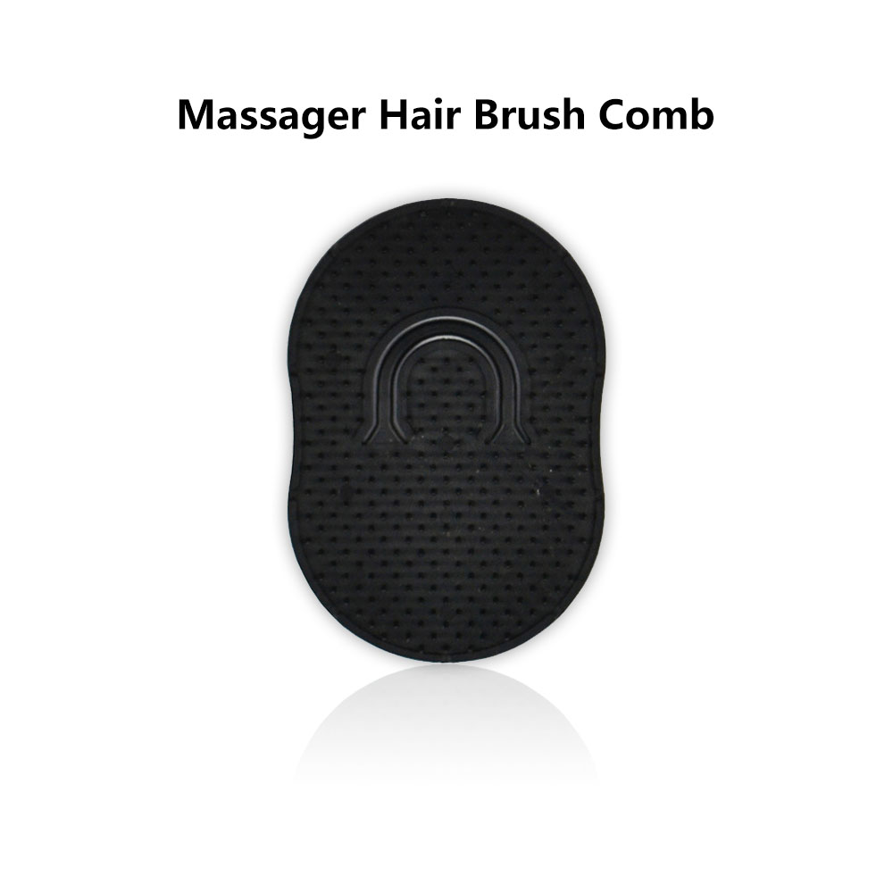 

Soft Palm Shampoo Comb Pocket Scalp Black Silicone Massage Hair Brush