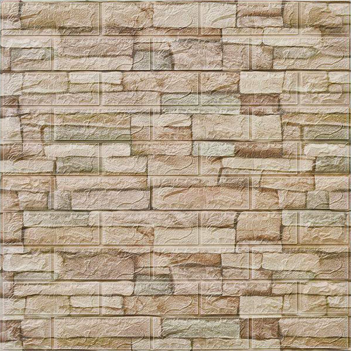 

wallpaper Stone Wallcovering PVC Roll Wallpaper70X77 3D Brick Wall Stickers PE Foam Waterproof Self Adhesive Bathroom & Kitchen Tile Home De