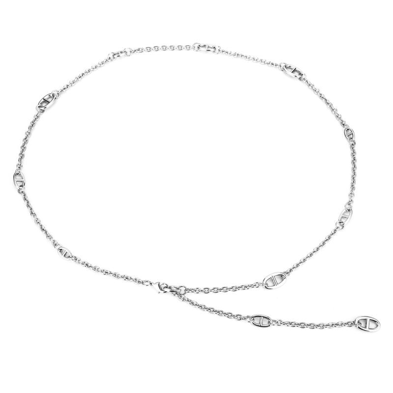 

Belts 2021 Waist Chain Female Fine Summer Accessories Metal Belt Wild Fashion Ins Trendy Pants Adjustable, Black;brown