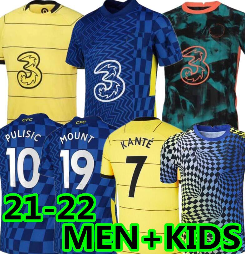 

2021 2022 finals CFC soccer jerseys LUKAKU PULISIC ZIYECH HAVERTZ KANTE WERNER ABRAHAM CHILWELL MOUNT JORGINHO Mendy football shirt 21 22 men + kids, 21/22 adult size