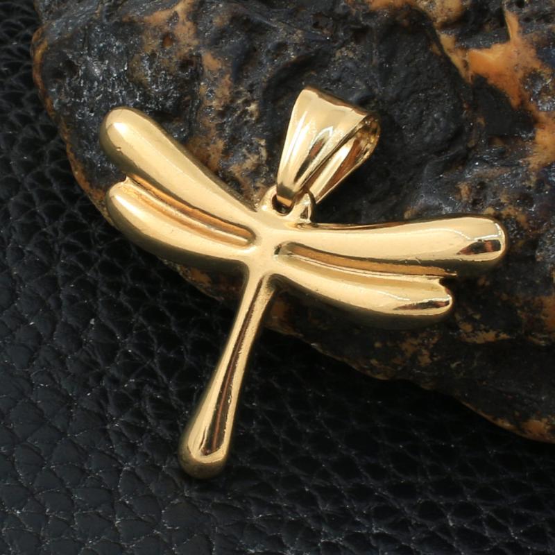 

Charms Gold Color Dragonfly Pendant Fashion Stainless Steel Jewelry Animal For Gift PFFZAFAF, Bronze;silver