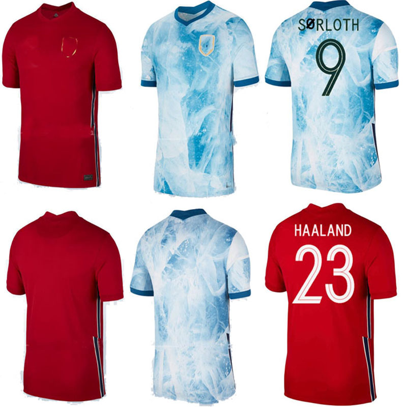 

20 21 soccer jerseys 2021 noruega Haaland Ödegaard Berge King camisetas de fútbol national team Football Uniforms thailand, White