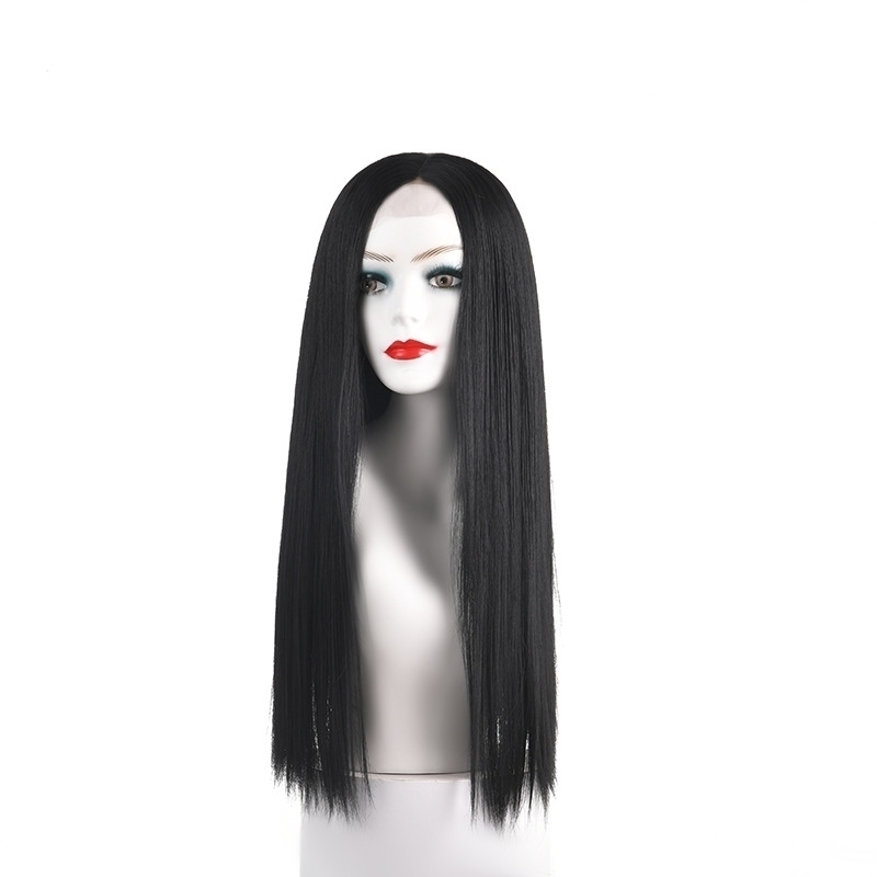 

long straight hair Wig front lace chemical fiber women's wig Headcover, Style 1