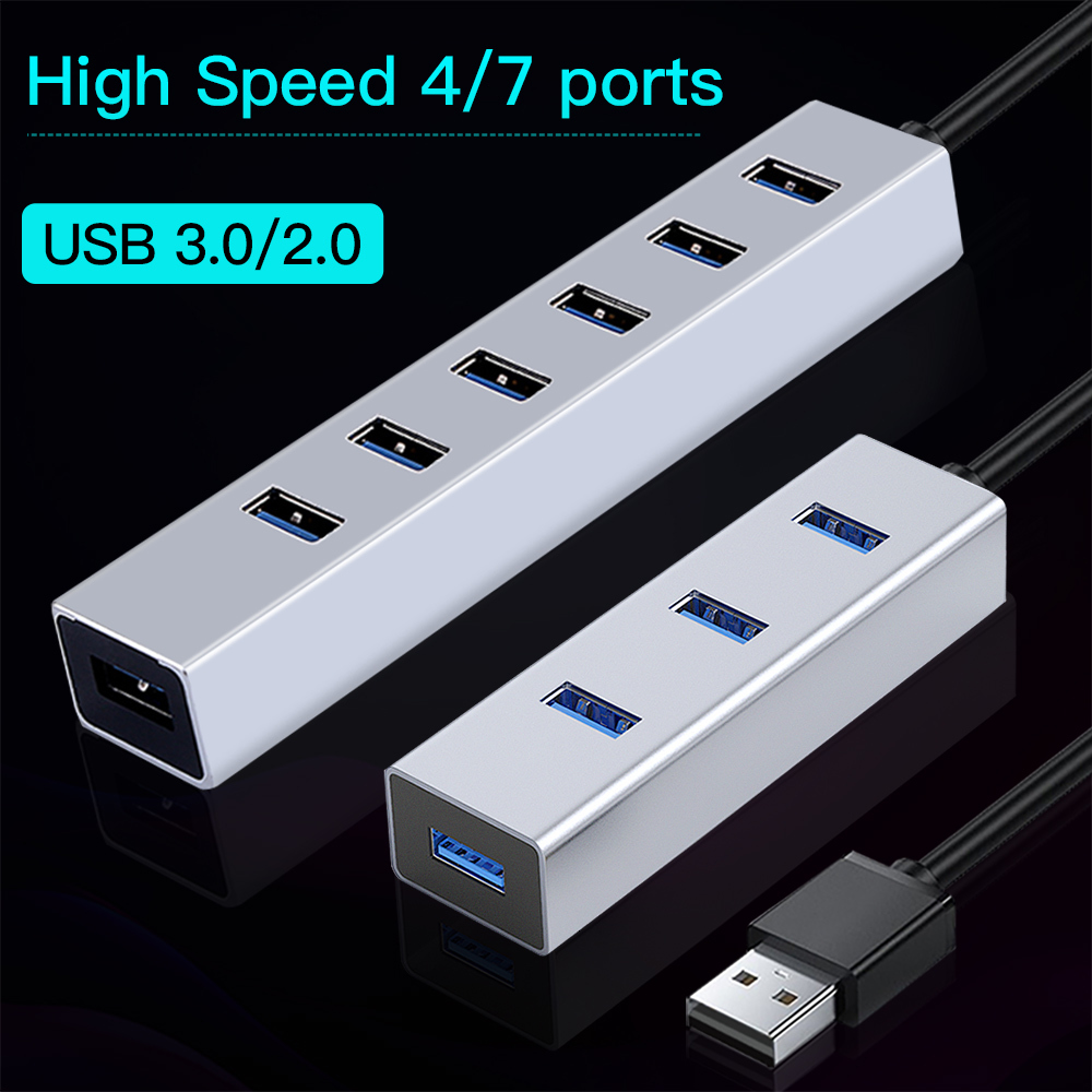 

OFCCOM Multi 3.0 Hub USB Splitter High Speed 4/7 Port All In One For PC Windows Macbook Computer Accessories