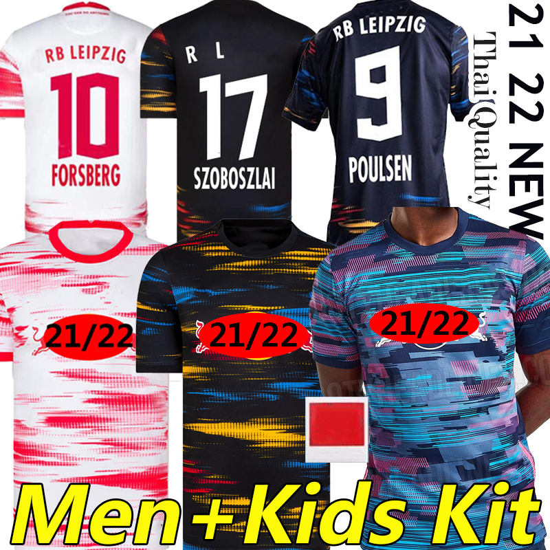 

2021 2022 RBL Soccer Jerseys SZOBOSZLAI POULSEN 21/22 Leipziges jersey ANGELINO NKUNKU ADAMS OLMO KLUIVERT SILVA HAIDARA LAIMER MORIBA, 21-22 third