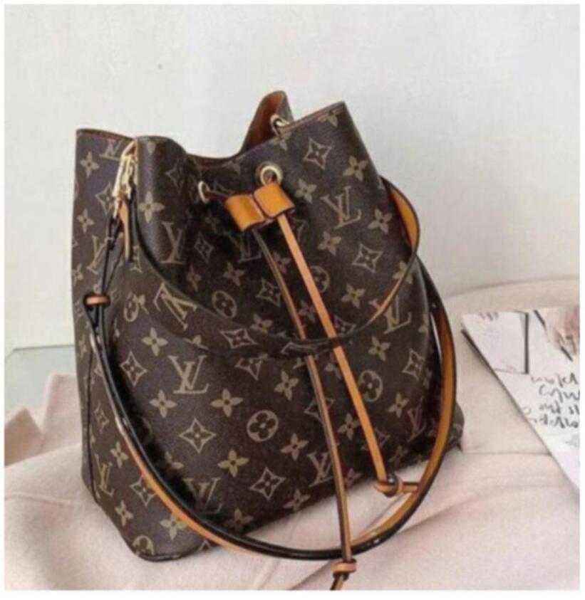 

hus luxurys designers bags NEONOE Bucket Handbags flower Purses Women Tote Brand Letter Genuine Leather Shoulder crossbody bag dd LV&#13