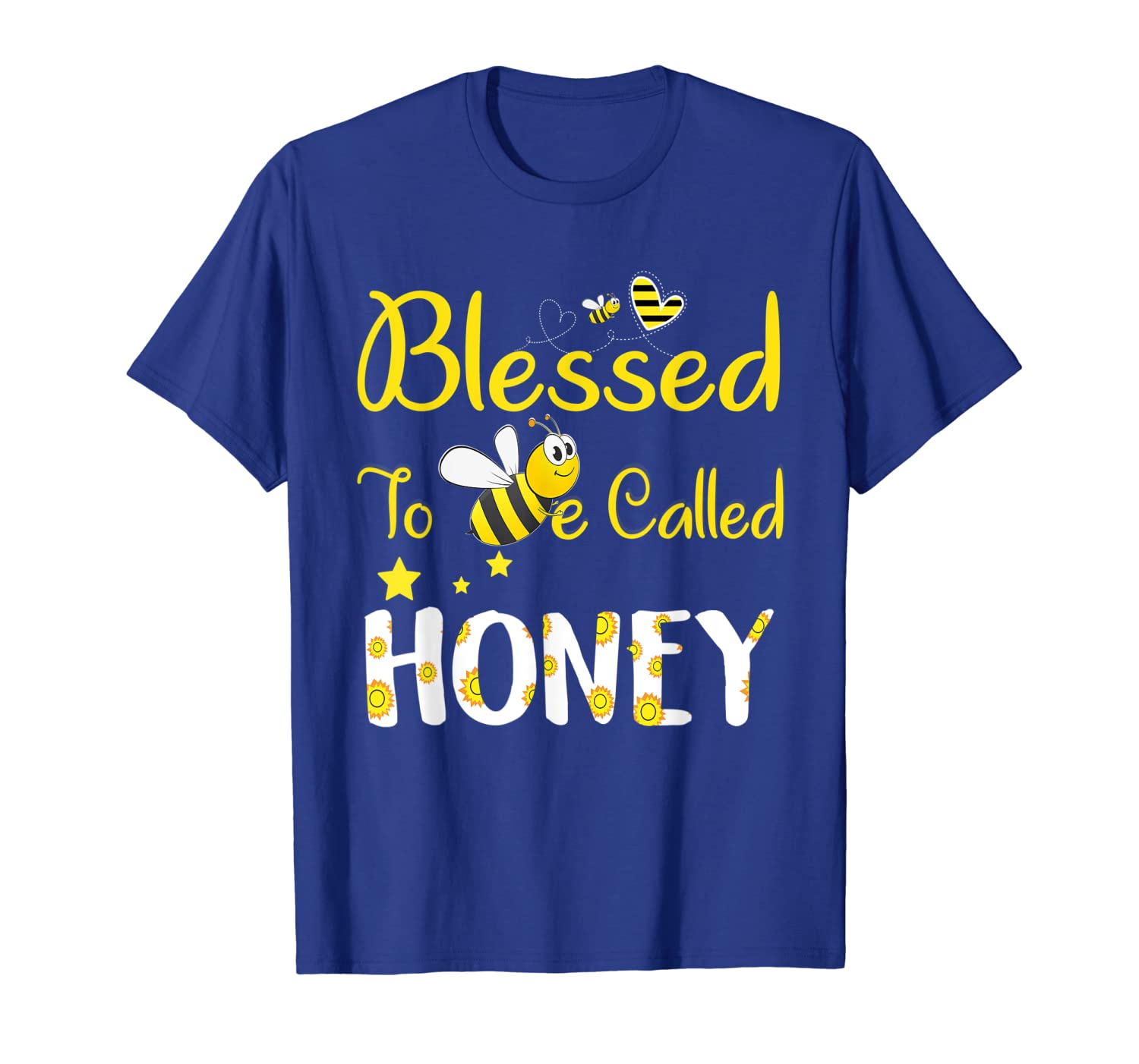 

blessed to be called honey tshirt - grandma tee, White;black