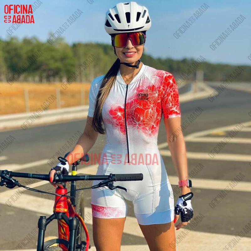 

Racing Sets ODA Women's Cycling Jumpsuit Clothing Equipment Set Short Hombre Triathlon, Black;blue