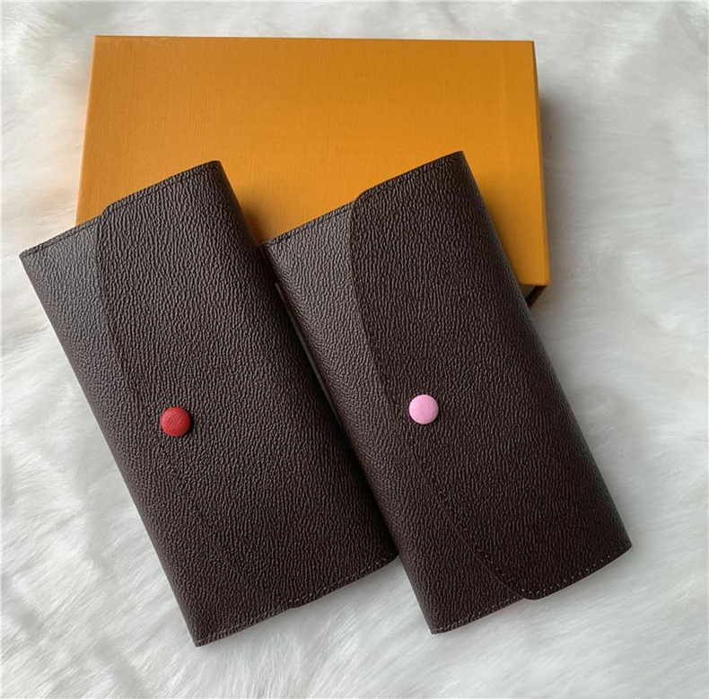 

5A Classic long Designer Wallet women wallets purses Credit card holder coin purse clutch bag, Coffee grid red