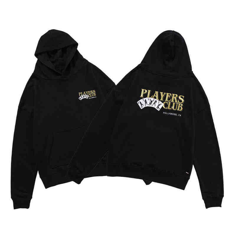 

New Us Mens Hoodies Amiry Hoodie Sweatshirt Hoodie Loose Casual Hip Hop Embroidered Men Women MH6F, Black