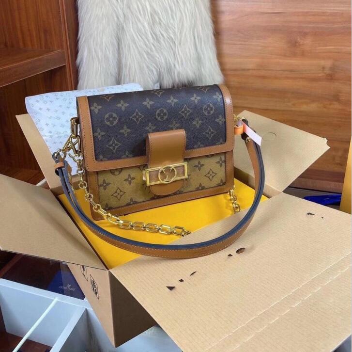 

Lv LOUIS BAG VITTON Dauphine Luxury Handbags Messenger Bag Women Tote Genuine Leather Shoulder Bags CrossbodyHOZH