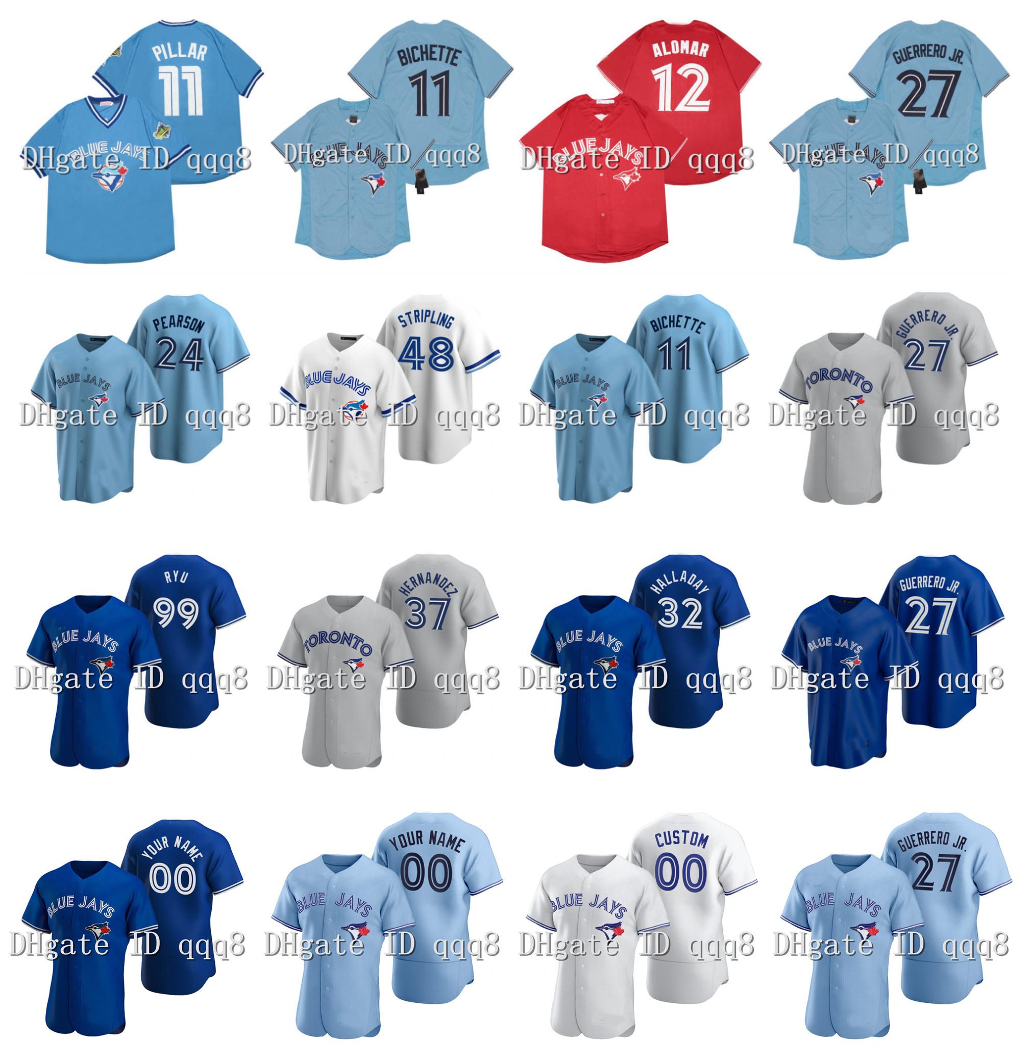 

Toronto Bo Bichette Jersey Blue Jays Vladimir Guerrero Jr. George Springer Steven Matz Lourdes Gurriel Jr. Kirby Yates Marcus Semien Rafael Dolis Joe Carter Baseball, Men