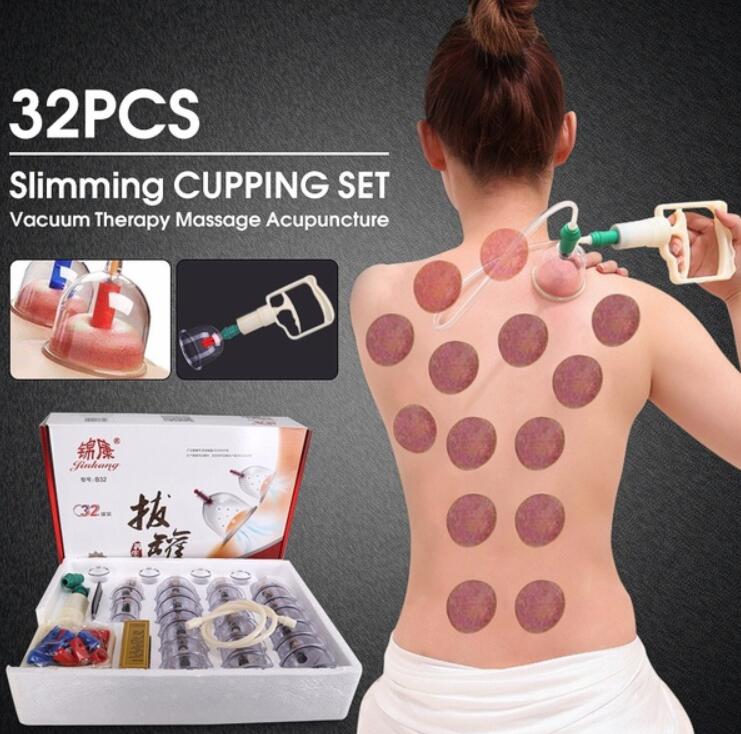 

12 24 32Pcs Medical Chinese Vacuum Body Cupping Massager Therapy Cans Vacuum Cupping Slimming Body Massager Relax Banks Tank
