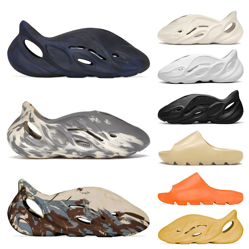 

men slide foam runner Moon Grey mens sandal MX Cream Clay Mineral Blue Ararat Bone Desert Sand Enflame Orange Triple black womens slides beach outdoor slippers