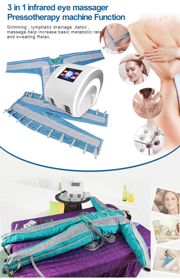 Pressotherapy lymphatic drainage machine 3 in 1 lymphatic pressotherapy machine for sale