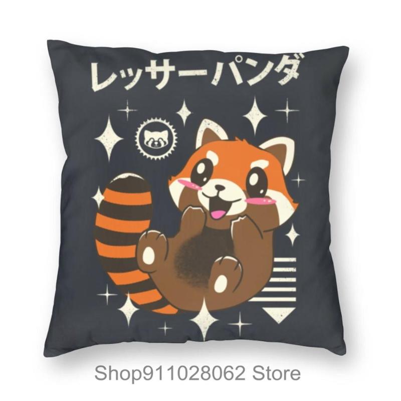 

Kawaii Red Panda Throw Pillows Covers Cases Velvet Pillowcase Cushion Bed Cooling Standard Size Tub 2 Pack Nursing 20x20 Cushion/Decorative