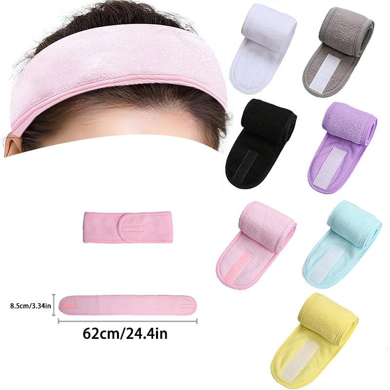 

Shower Caps Adjustable Fabic Soft Toweling Creative Face Washing Bath Makeup Hair Band Durable SPA Facial Headband Familial Accessories