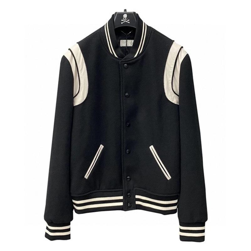 

Men's Casual Shirts NIGO SLP Teddy Jacket Coat Real Sheepskin Stitching Baseball Uniform Code@SP1