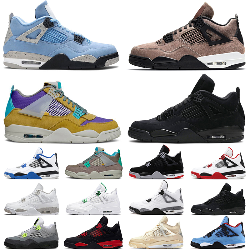

Lower Price Jumpman 4 4s basketball shoes women men University Blue Taupe Haze Black Cat White Oreo mens trainers sports sneakers Breathable Dropshipping, 1s 5.5-11 digital pink