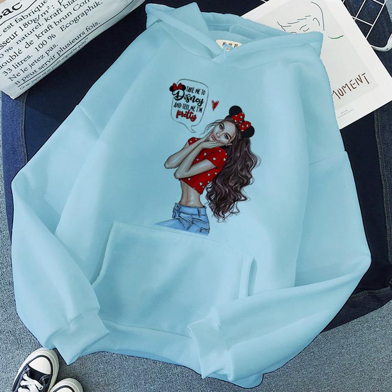 

Women' Hoodies & Sweatshirts Kpop Vogue Harajuku Winter Oversized Hoodie Women Loose Korean Style Sweatshirt Autumn Streetwear Cute Little, White