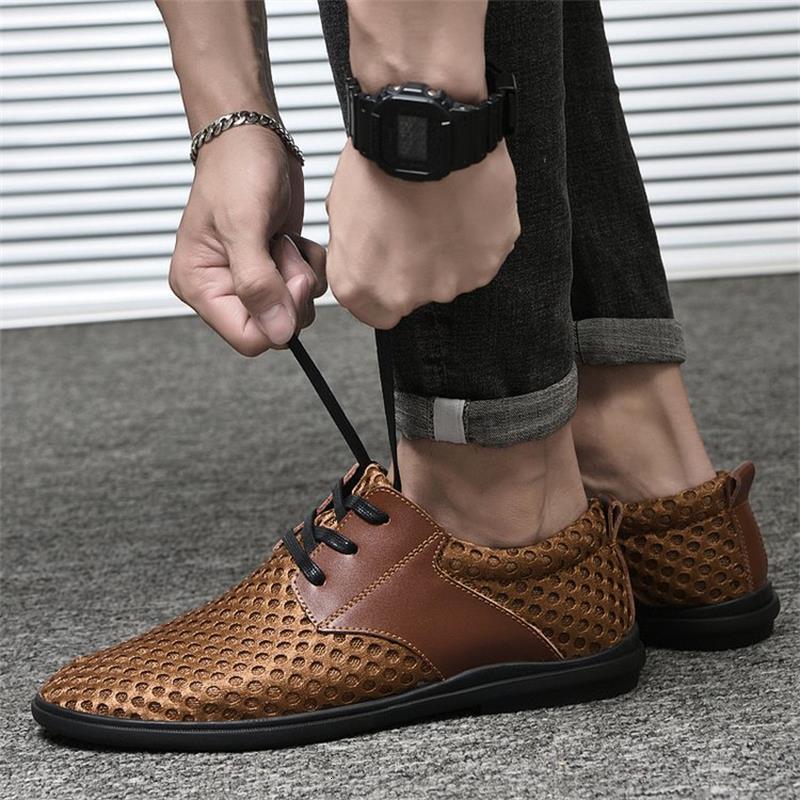 

dress shoes men's shoes fashion solid personality or comfortable crocheted seam light sport ks068 lo36, Black