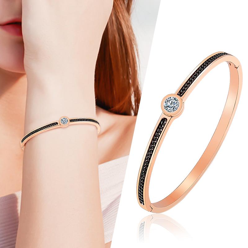 

Bangle Designer Jewelry Square Black Zircon White Round Accessories Lot Gold Bracelets Woman Fashion 2021 Luxury Brands