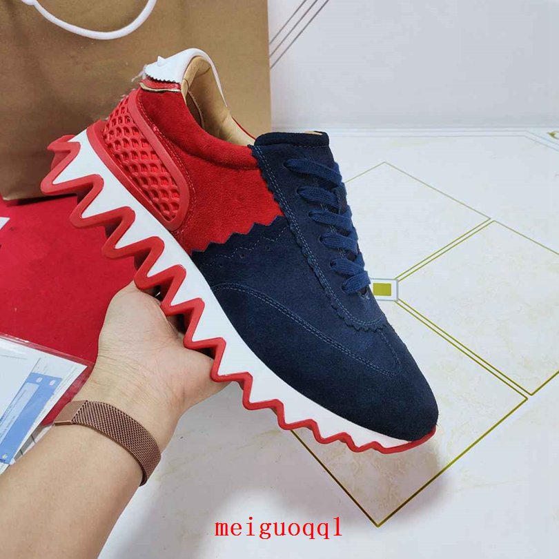 

Designer 2021S/S outdoor couple casual shoes high quality red bottom LoubiShark sneakers flat Shoes men's and women's casual walking shoe's best gifts 35-47 plus box