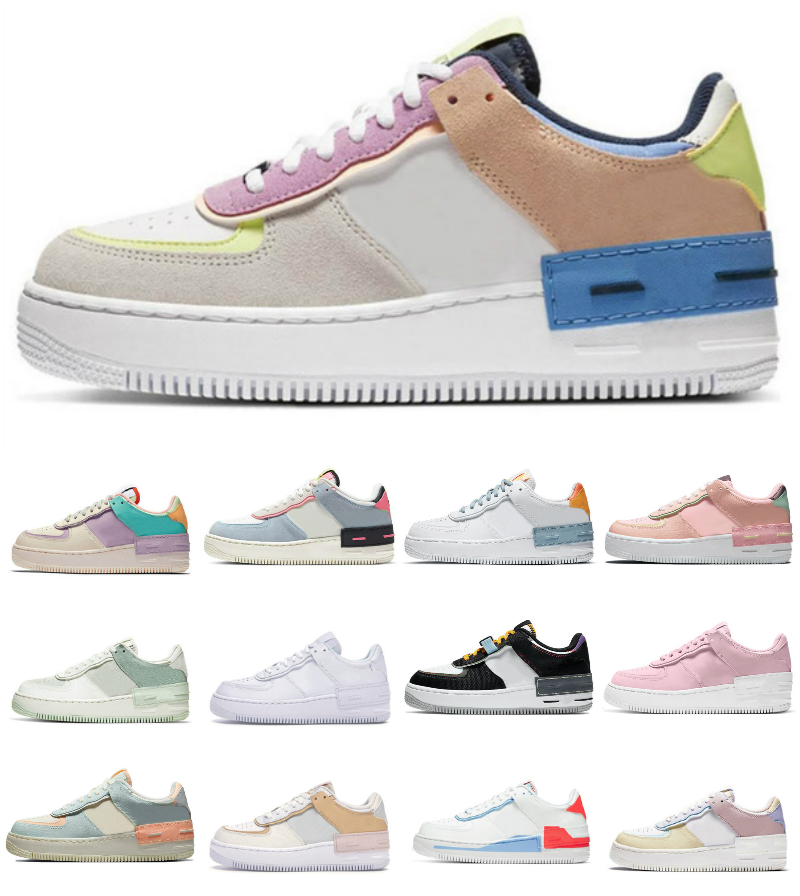 

2022 FORCES Mens Low one running shoes Utility Shadow triple black white Uninterrupted Sketch Pack Pale Ivory Pastel men women platform trainers sports sneakers, Bubble package bag