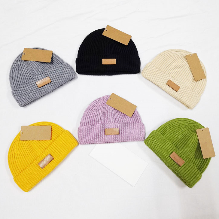 

Fashion Luxury Men Breathability Beanies Solid Color Women Designers Hats Autumn Winter Warm Knit Cap, C6