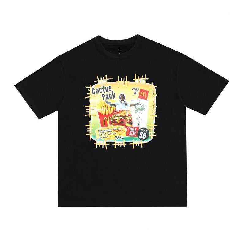 

Tested Travis Scott' m-tide hip hop portrait Hamburg printed couple' same short sleeve T-shirt, White